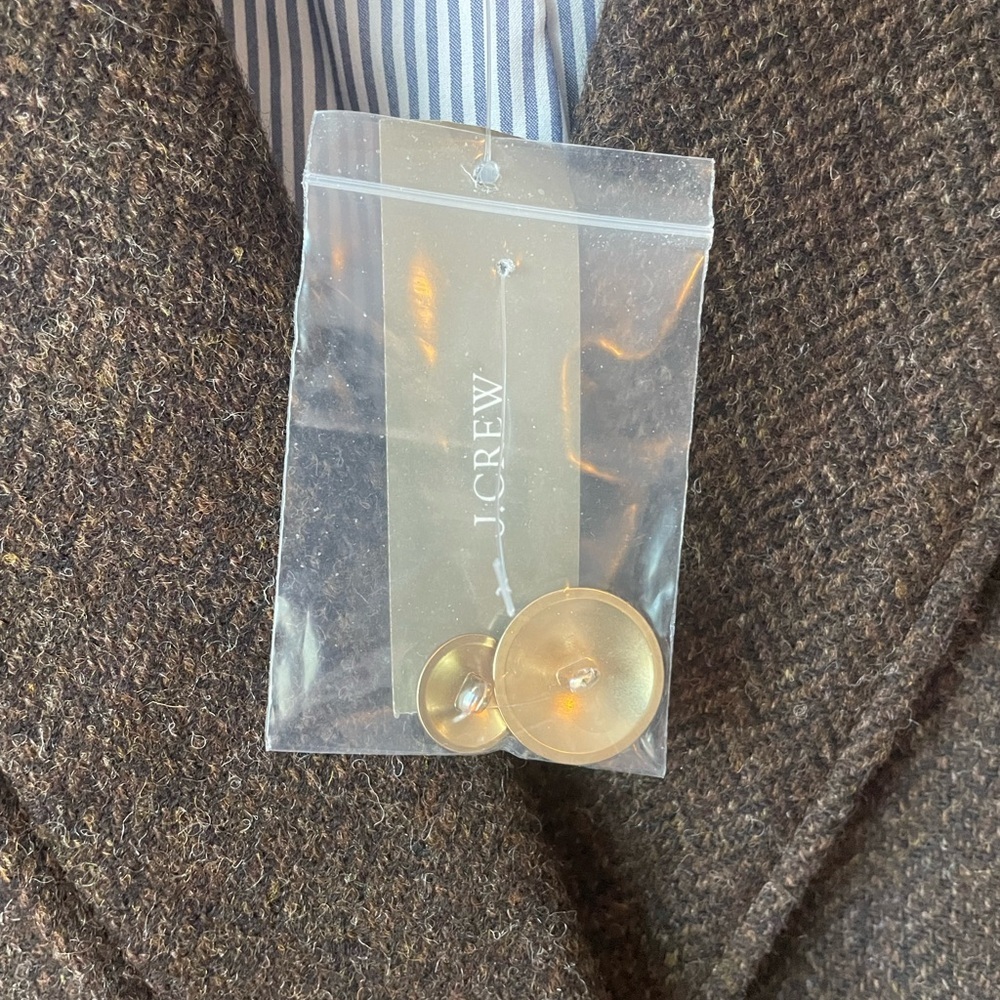J. Crew Bristol Blazer Chocolate Herringbone NWT - Picture 6 of 12